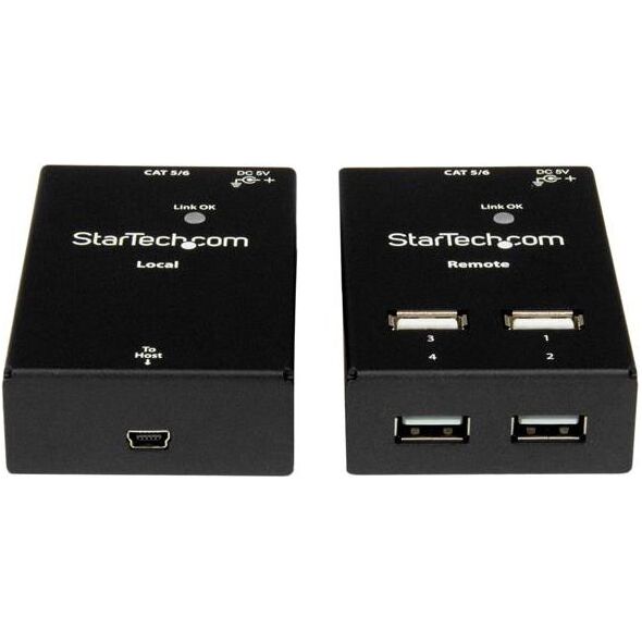 Adapter USB StarTech USB - RJ45 Czarny  (USB2004EXTV)