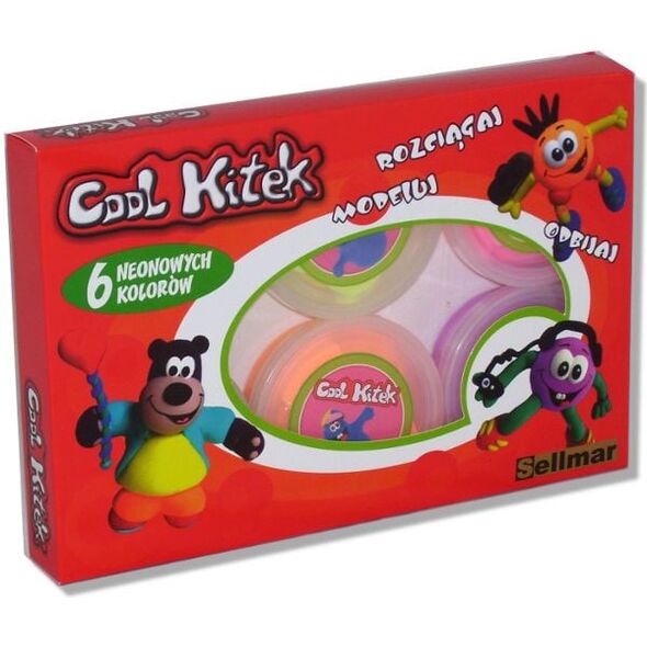 Sellmar COOL KITEK Masa Plastyczna Neon 6sztopk - CK6