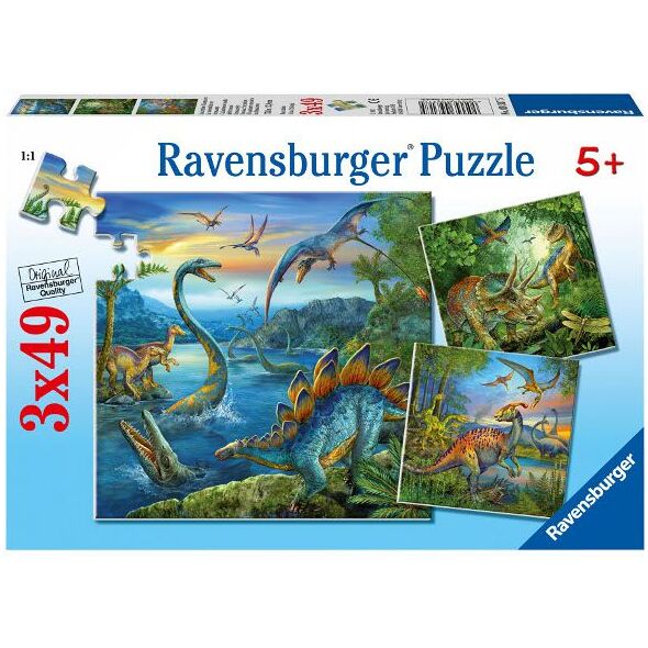 Ravensburger Puzzle 3x49 Dinozaury - 093175