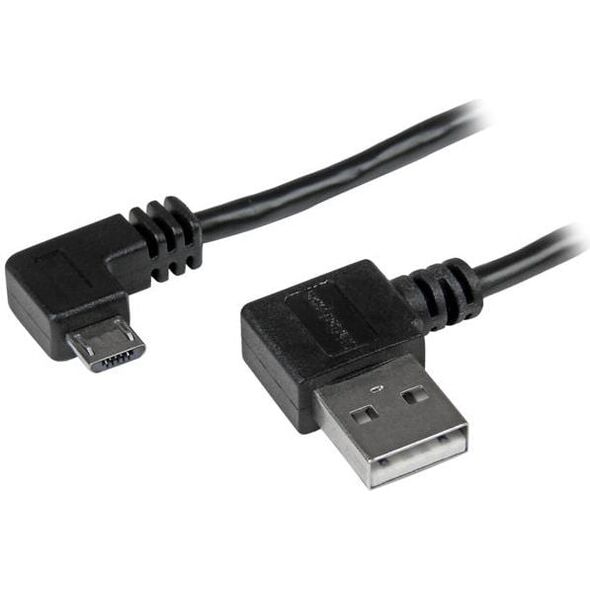 Kabel USB StarTech USB-A - microUSB 1 m Czarny (USB2AUB2RA1M)