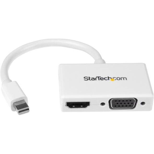 Adapter AV StarTech DisplayPort Mini - HDMI - D-Sub (VGA) biały (MDP2HDVGAW)