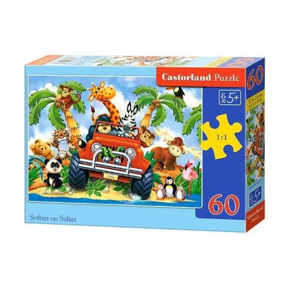 Castorland Puzzle Pluszaki na Safari 60 elementów (06793)