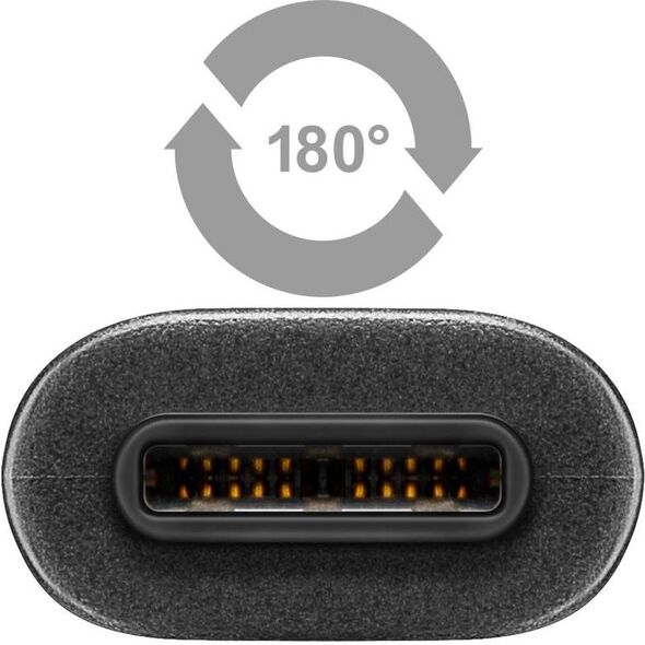 Kabel USB Goobay USB-C - USB-C 1 m Czarny (67976)