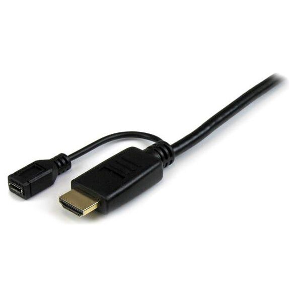 Kabel StarTech HDMI - D-Sub (VGA) + micro USB 2m czarny (HD2VGAMM6)