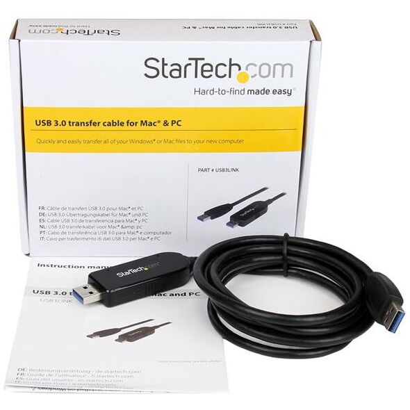 Kabel USB StarTech USB-A - USB-A 2 m Czarny (USB3LINK)