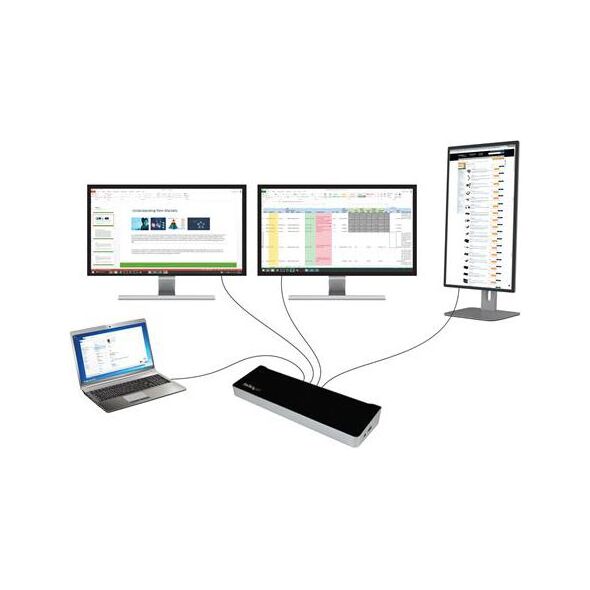 Stacja/replikator StarTech Triple Video Dock USB 3.0 (USB3DOCKH2DP)