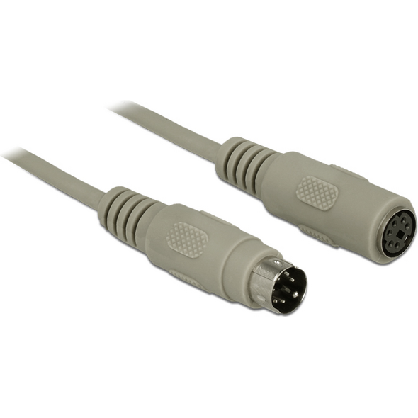 Delock PS/2 - PS/2, 1.8m, Szary (84070)