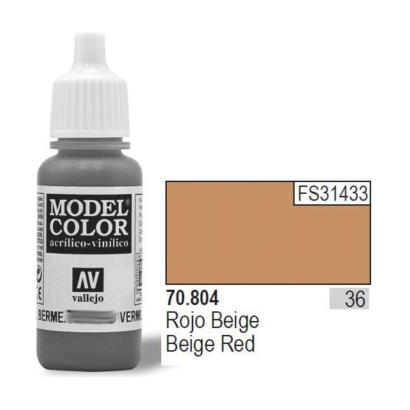 Vallejo Farba Nr36 Red Beige Matt 17ml - 70804