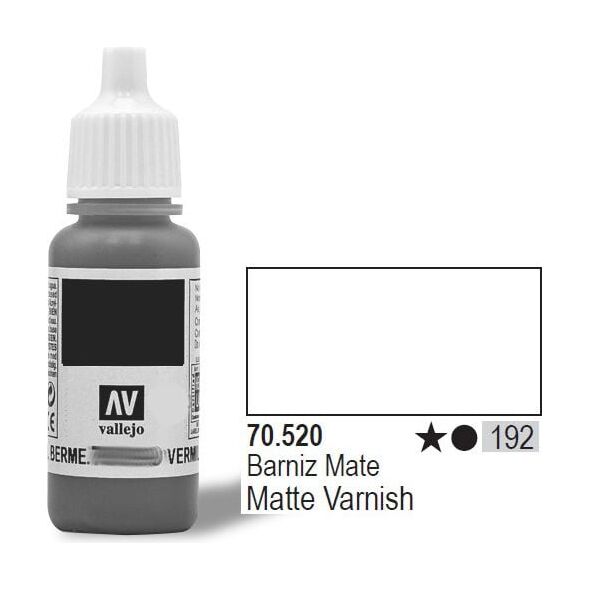 Vallejo Lakier Nr192 Matt Varnish 17ml 70520
