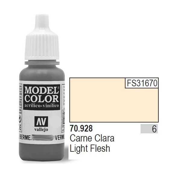 Vallejo Farba Nr6 Light Flesh Matt 17ml - 70928