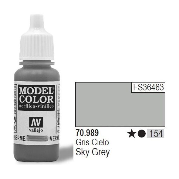 Vallejo Farba Nr154 Sky Grey Matt 17ml - 70989