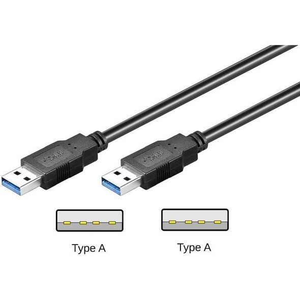 Kabel USB USB-A - 1 m Czarny (95717)