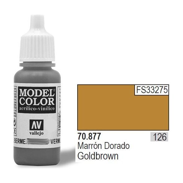 Vallejo Farba Nr126 Goldbrown Matt 17ml - 70877