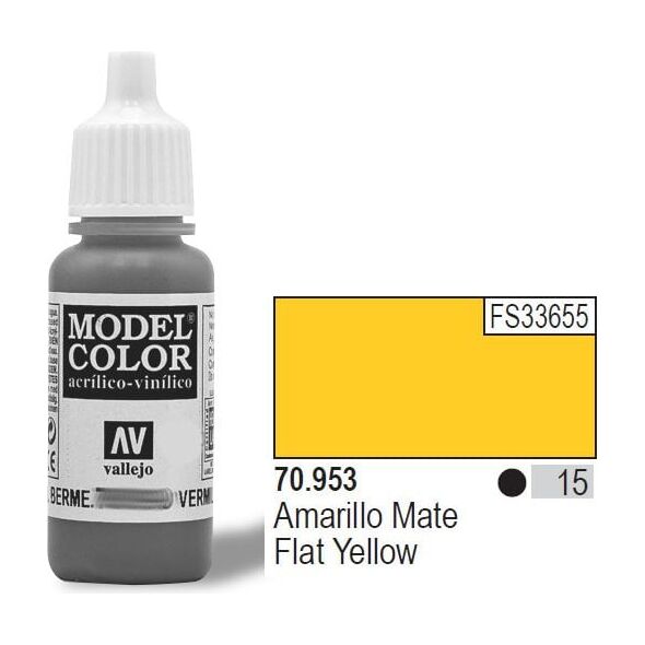 Vallejo Farba Nr15 Flat Yellow Matt 17ml 70953