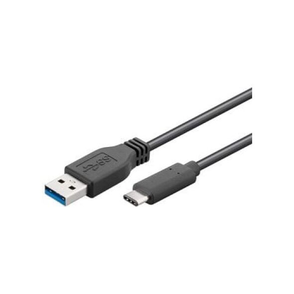 Kabel USB Goobay USB-A - USB-C 1 m Czarny (67890)