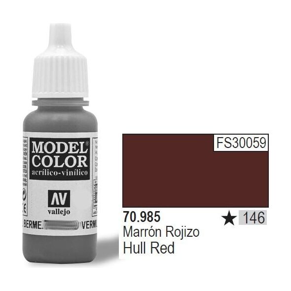 Vallejo Farba Nr146 Hull Red Matt 17ml - 70985