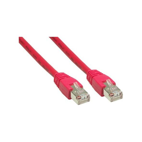 Patchcord S/FTP, Cat6, 5m czerwony