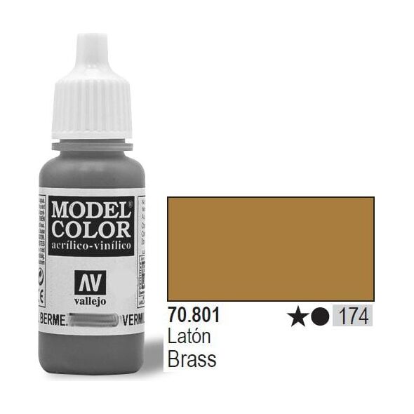 Vallejo Farba Nr174 Brass Mettalic 17ml (70801)