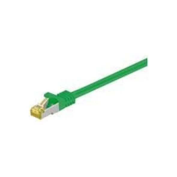 Patchcord S/FTP, Cat7, 0.25m, zielony (91568)