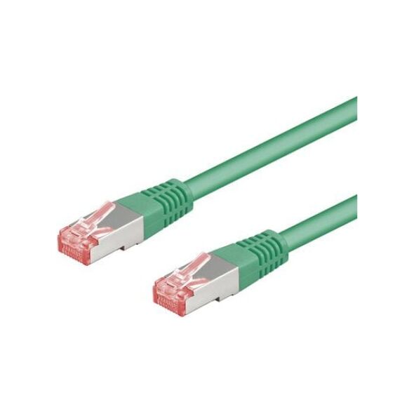 Patchcord S/FTP, Cat6, 0.5m, zielony