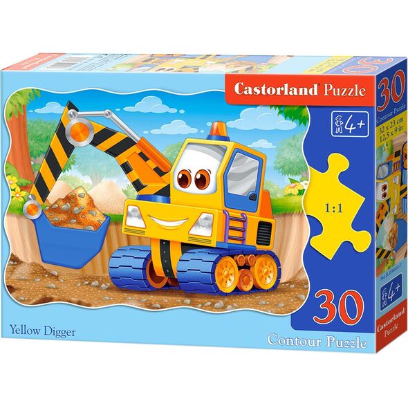 Castorland Puzzle 30 -Żółta Koparka (03464)