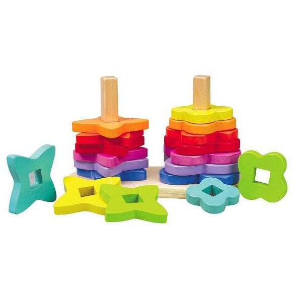Hape Podwójna Tęczowa Układanka E0406