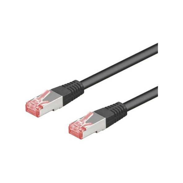 Patchcord S/FTP, Cat6, 0.25m, czarny