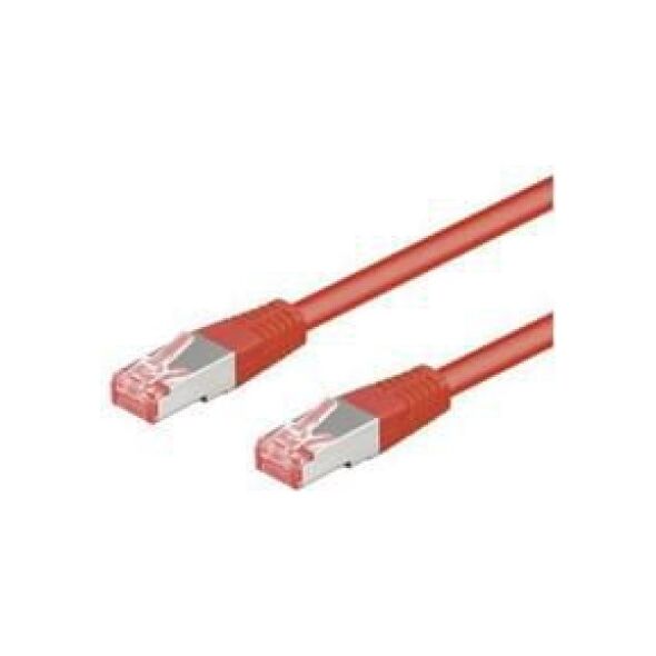 patchcord S/FTP, Cat6, 0.5m, czerwony