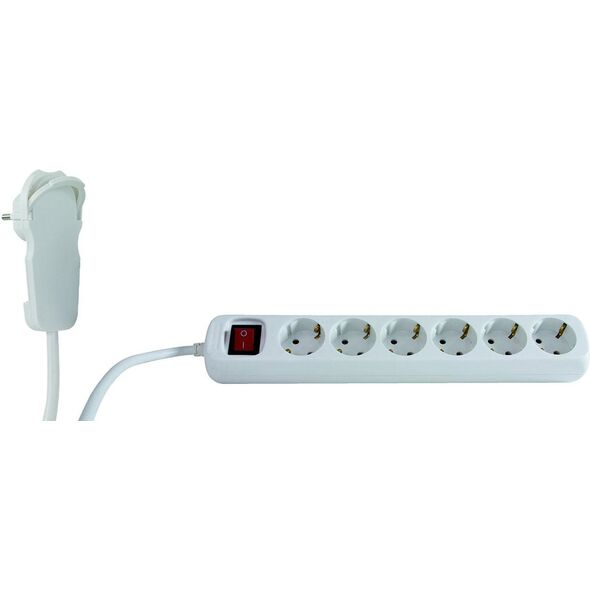 Listwa zasilająca REV 6 gniazd 2 m biała (0012626114)