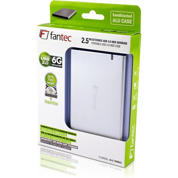 Kieszeń Fantec 2.5" SATA - USB 3.0 ALU7MMU3 (1784)