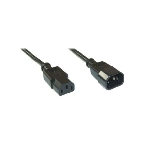 Kabel zasilający InLine IEC C13 M/F, Czarny, 3m (16632B)