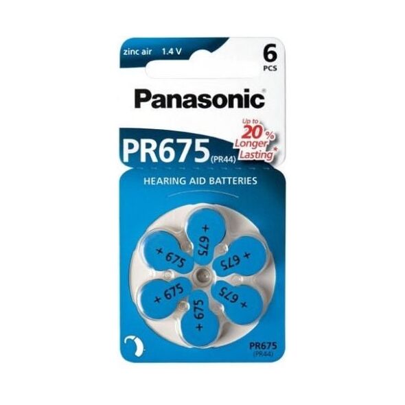 Panasonic Bateria do aparatów słuchowych PR44 605mAh 6 szt.