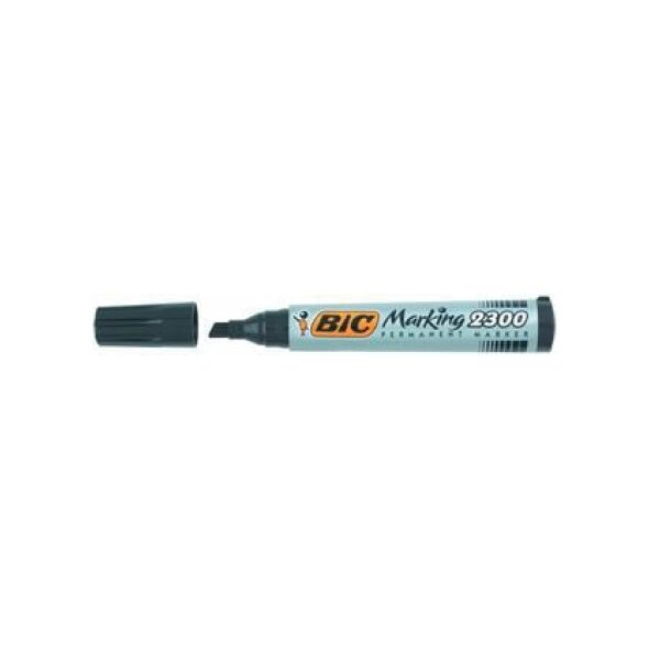 Bic MARKER PERMANENTNY BIC MARKING 2300 CZARNY ŚCIĘTA KOŃCÓWKA PUDEŁKO 12 SZT - 820926