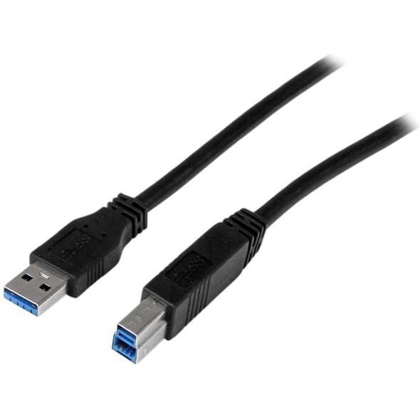 Kabel USB StarTech USB-A - USB-B 1 m Czarny (USB3CAB1M)