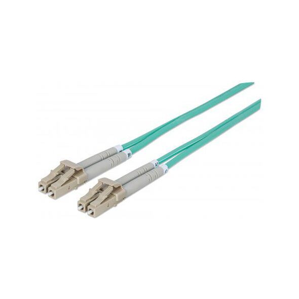Intellinet Network Solutions Patchcord światłowodowy, LC-LC duplex, 50/125 OM3 wielomodowy, 10m (750097)