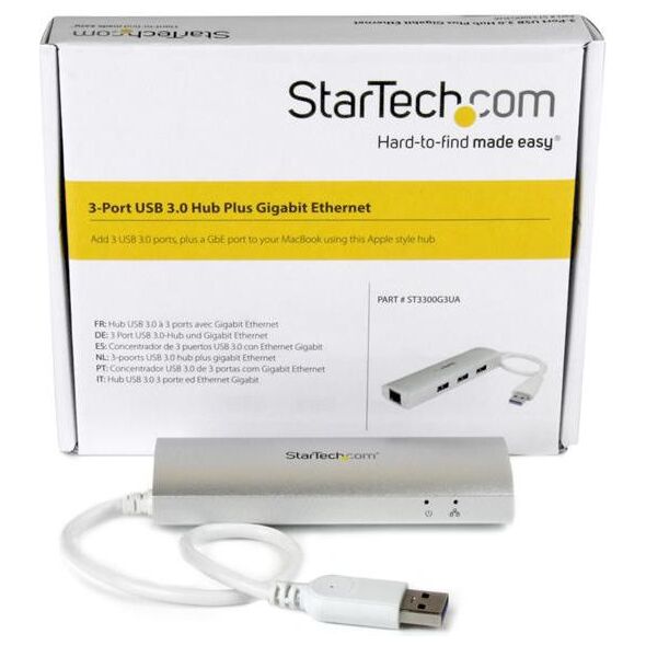 HUB USB StarTech 1x RJ-45  + 3x USB-A 3.0 (ST3300G3UA)