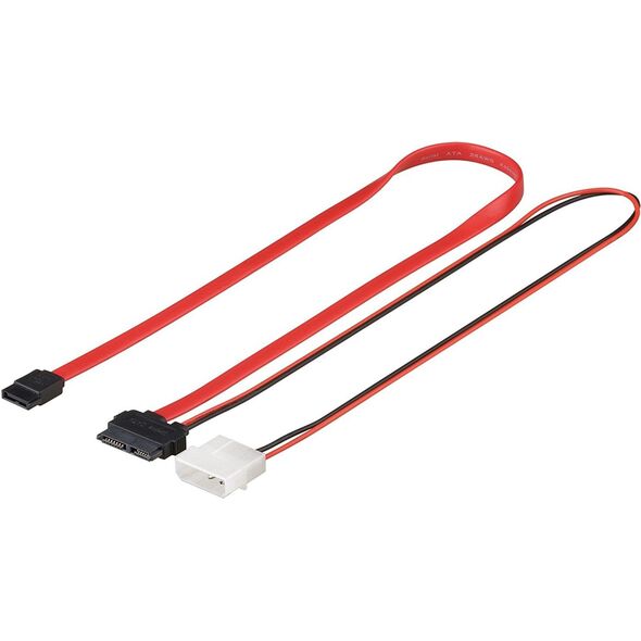 SATA - SATA Slimline + Molex, 0.3m, Wielokolorowy (95713)