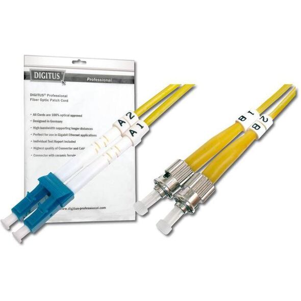 Digitus Patchcord, LC-ST, jednomodowy, 3m (DK-2931-03)