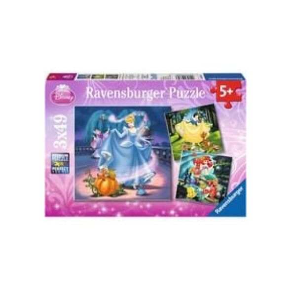 Ravensburger Puzzle 3x49 - Księżniczki Disneya (093397)
