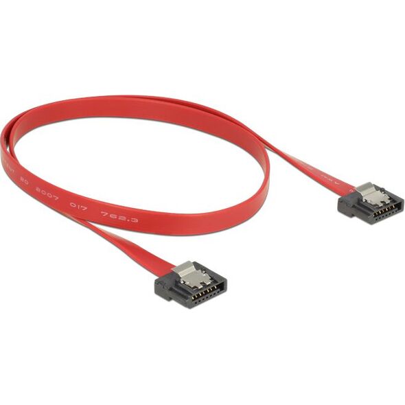 Delock SATA - SATA, 0.5m, Czerwony (83835)