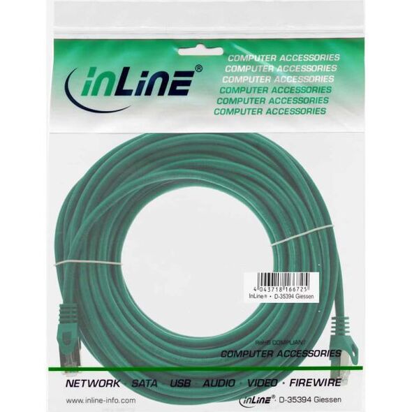 InLine Patchcord F/UTP, Cat.5e, zielony 7m (71507G)