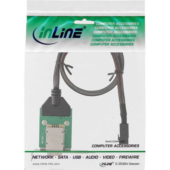 InLine SAS HD Low Profile Adapter Bracket zewn. SFF-8088 - wewn. SFF-8643 0.5m (27656A)