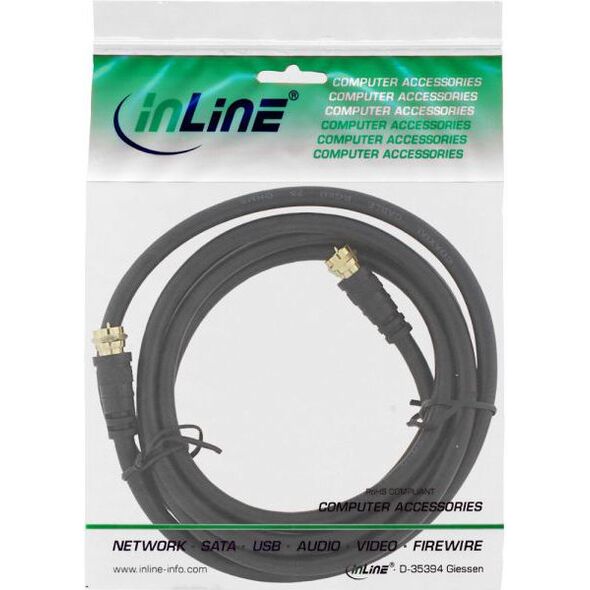 Kabel InLine Antenowy (F) 10m czarny (69310P)