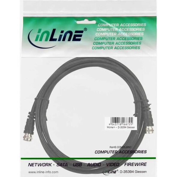 Kabel InLine Antenowy (F) 5m czarny (69305S)