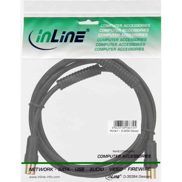 Kabel InLine Antenowy 10m czarny (69410P)