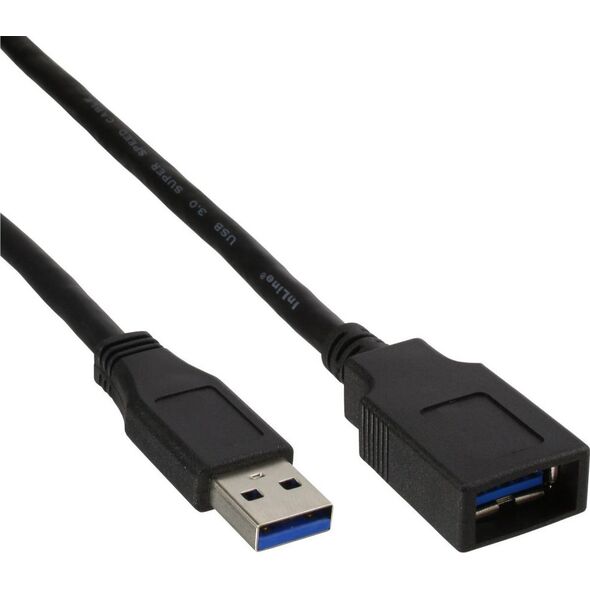 Kabel USB InLine USB-A - USB-B 1.5 m Czarny (35615)