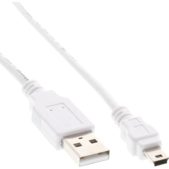 Kabel USB InLine USB-A - miniUSB 0.5 m Biały (31805W)