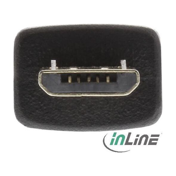 Kabel USB InLine USB-A - microUSB 2 m Czarny (31720Q)