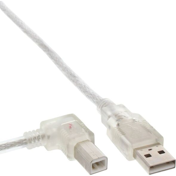 Kabel USB InLine USB-A - USB-B 3 m Przezroczysty (34521L)