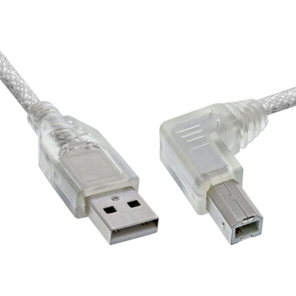 Kabel USB InLine USB-A - USB-B 3 m Przezroczysty (34521R)